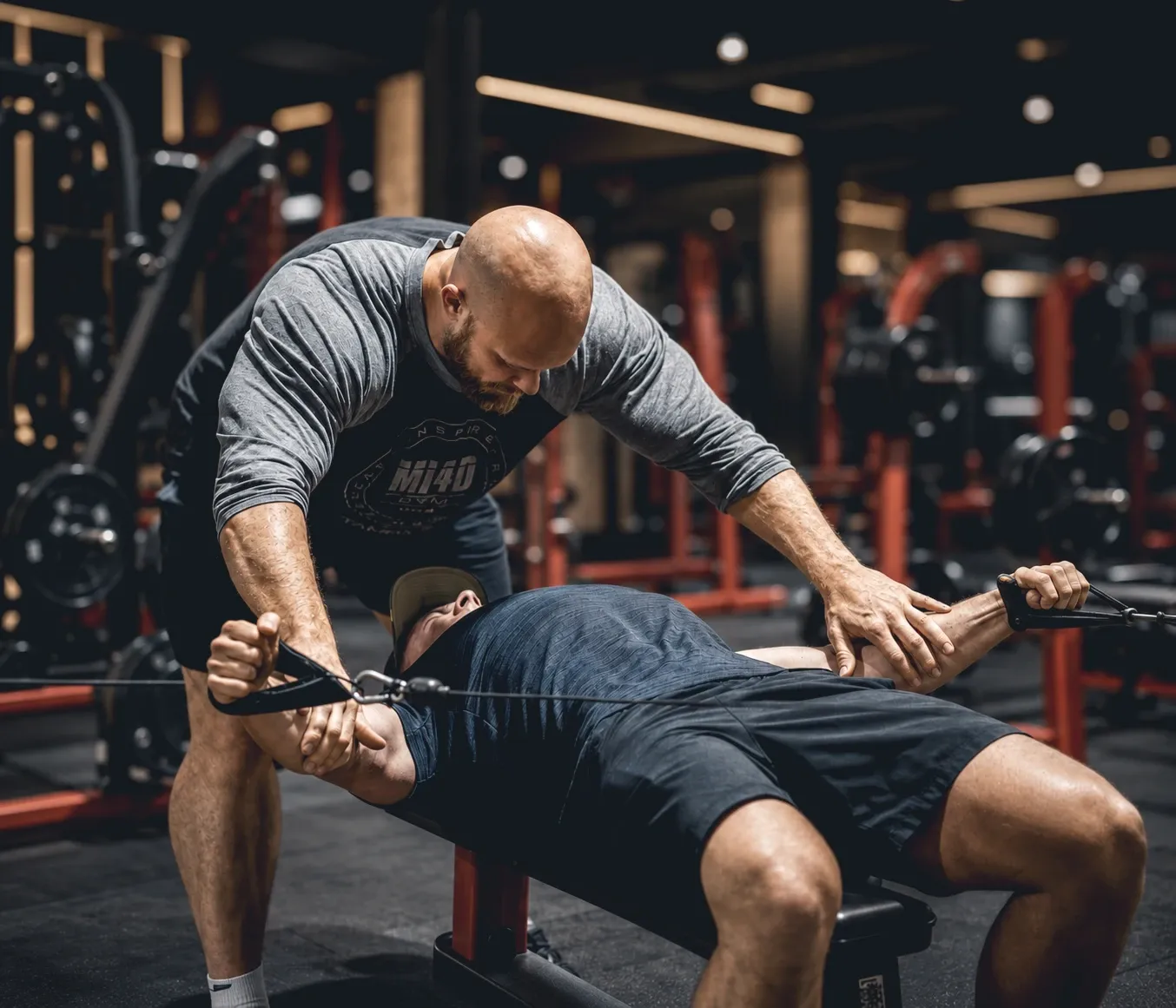 Muscle Intelligence coach training a client