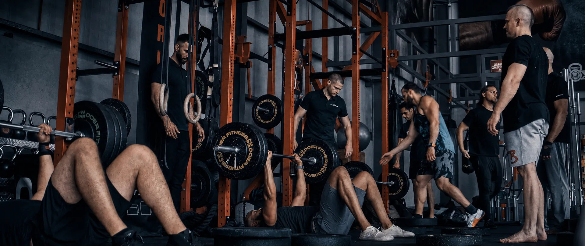Muscle Camp attendees and coaches between training blocks